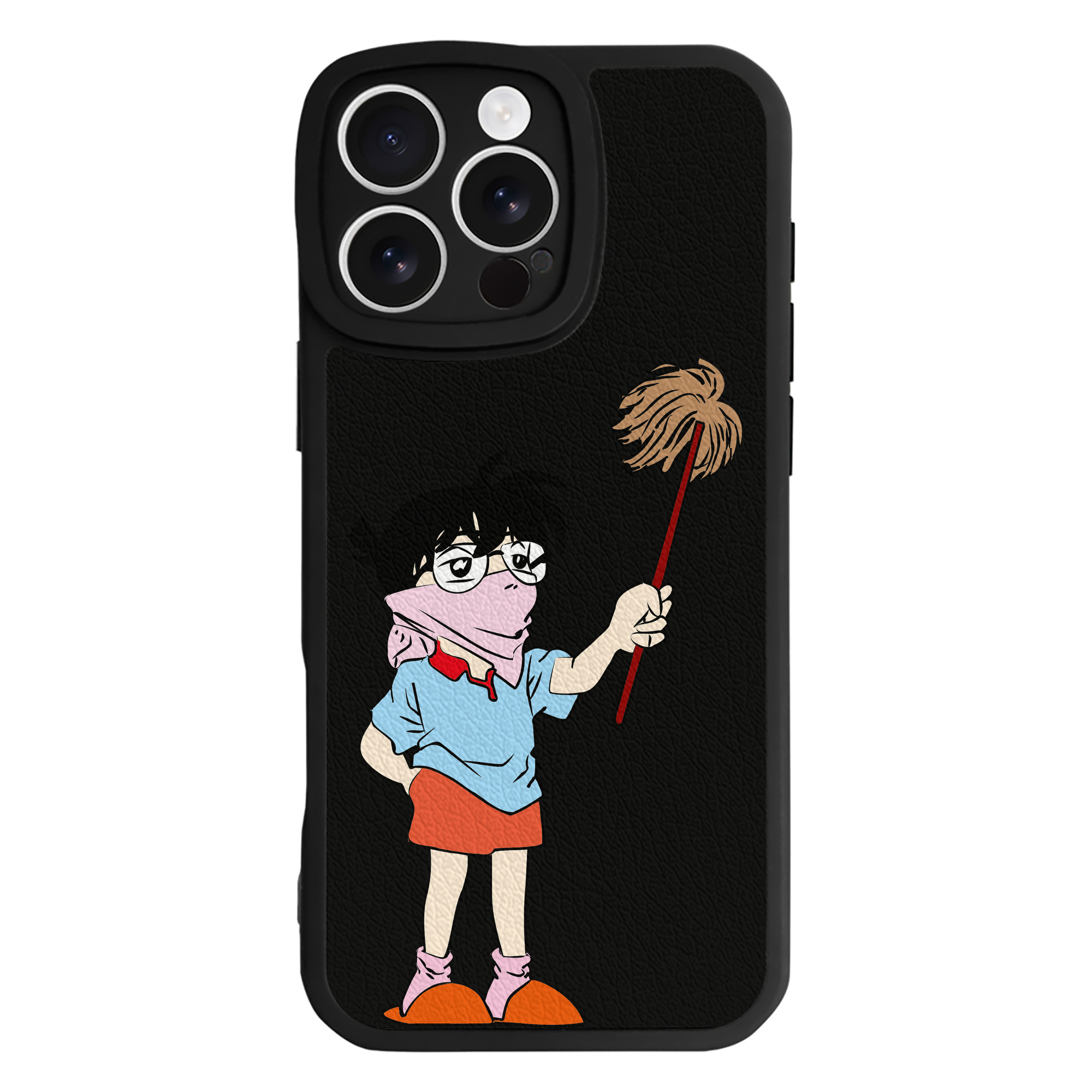 （画像用） 名探偵コナン 江戸川 コナン Detective Conan Conan Edogawa 【iPhone 16シリーズ対応】シリコンスマホケース（レザー調） 材質：シリコン
